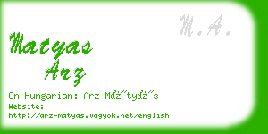 matyas arz business card